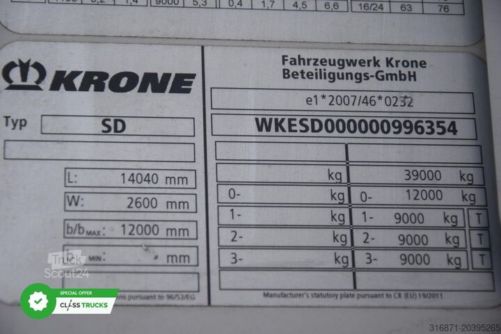 Semirimorchio frigorifero KRONE SDR Cool Liner FP 60 ThermoKing SLXi 300