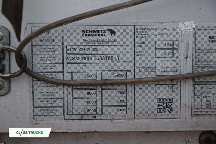 Open semitrailer with tarp SCHMITZ CARGOBULL SCS24/L Varios