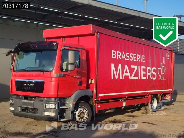 Плъзгащ се брезент MAN TGM 15.250 4X2 16tonner Curtainsides 2500kg Lad...