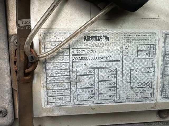 Schiebeplanen Schmitz Cargobull DISCBRAKES / GALVANIZED / HUCKEPACK / NL-traile...