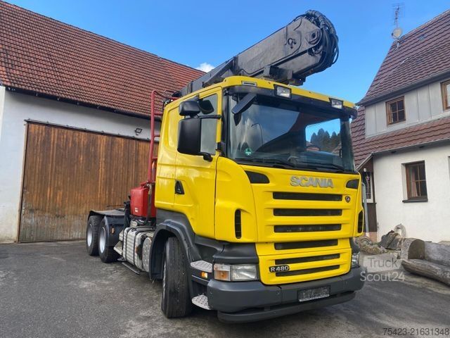 Standard tractor unit SCANIA R480 6x4 Holzkran