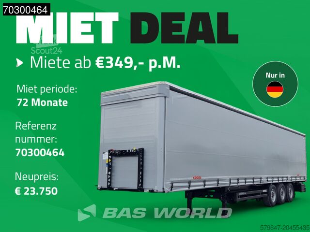 Przesuwne plandeki Kögel S24-1 NEW Lift Axle