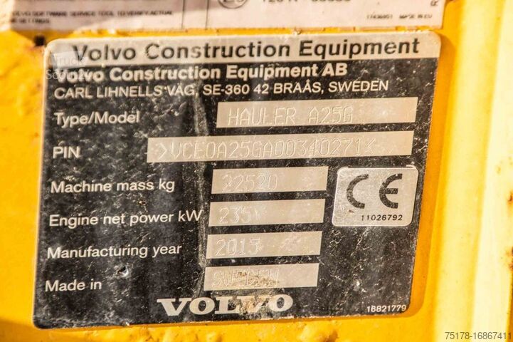 Dumpbil VOLVO DUMPER A25G