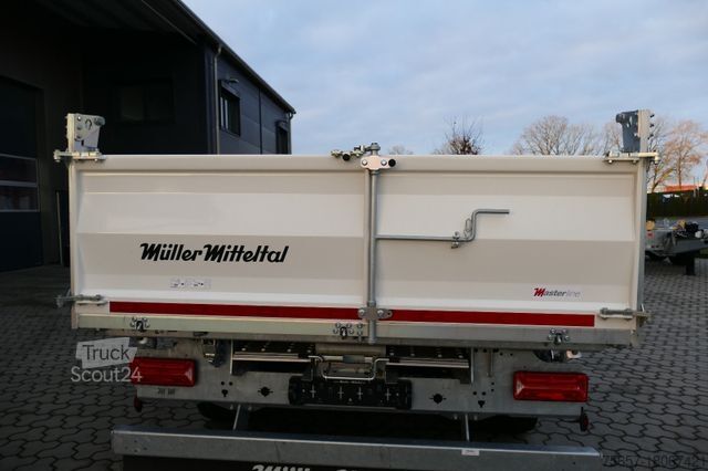 Lågbyggd trailer MÜLLER-MITTELTAL 18 to. Tand.-Stahl - Strong -3 Seiten mit Rampen