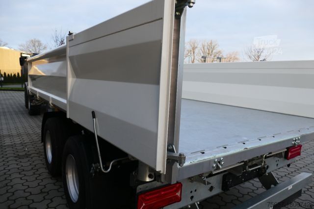 Tresidigt tippvagnssläp MÜLLER-MITTELTAL 18 to. Tand.-Stahl - Strong -3 Seiten mit Rampen