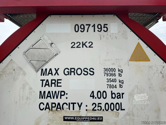 Cisternový kontejner Welfit Oddy 20FT ISO / 24.970L / 1-COMP.  / T11 / 22K2 / va...