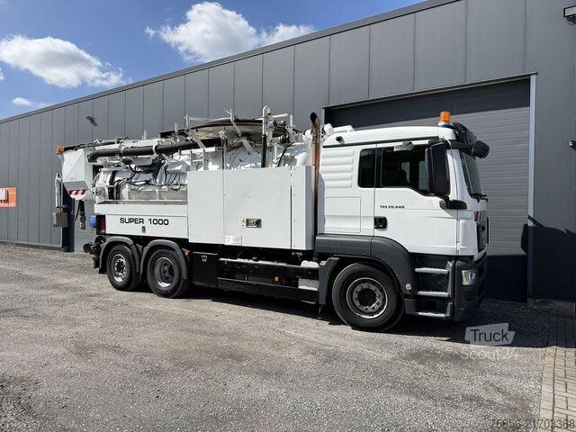 вакуумная машина, промывочная машина MAN 28.440 Wiedemann 12m³ Kombi Recycler/WRG