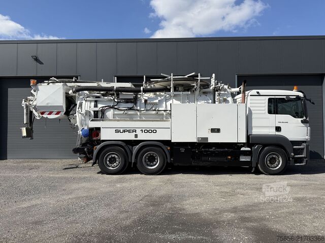 Sūkšanas automašīna, skalošanas automašīna MAN 28.440 Wiedemann 12m³ Kombi Recycler/WRG