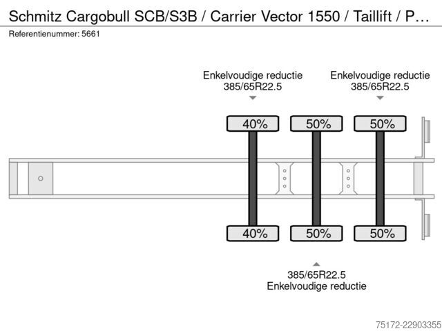 Gekoeld/bevroren transport Schmitz Cargobull SCB/S3B / Carrier Vector 1550 / Taillift / Pall...