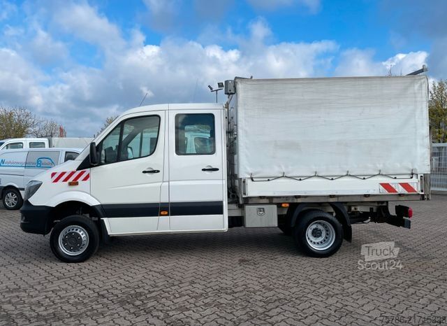 Gardinsided kassevogn MERCEDES-BENZ Sprinter 516 CDI DoKa 4X4/ ZG3/ AC/ AHK 3.0t/ E6
