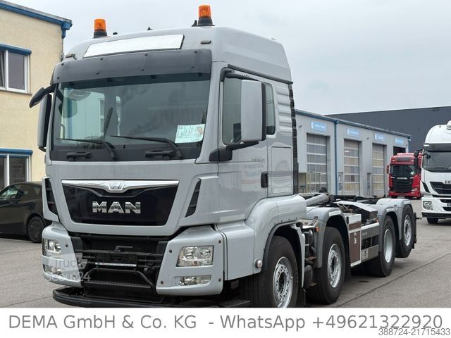 Āķa konteineru automašīna MAN TGS 32.480*Lenk+Lift*Palfinger*Klima*8x2*Liege*