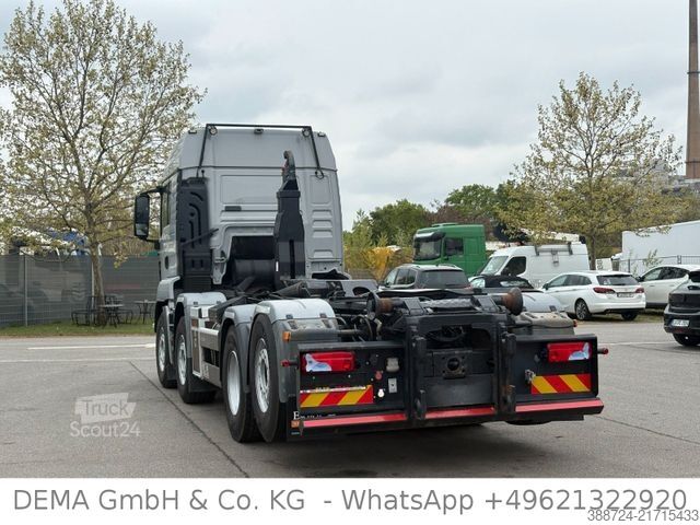 Āķa konteineru automašīna MAN TGS 32.480*Lenk+Lift*Palfinger*Klima*8x2*Liege*