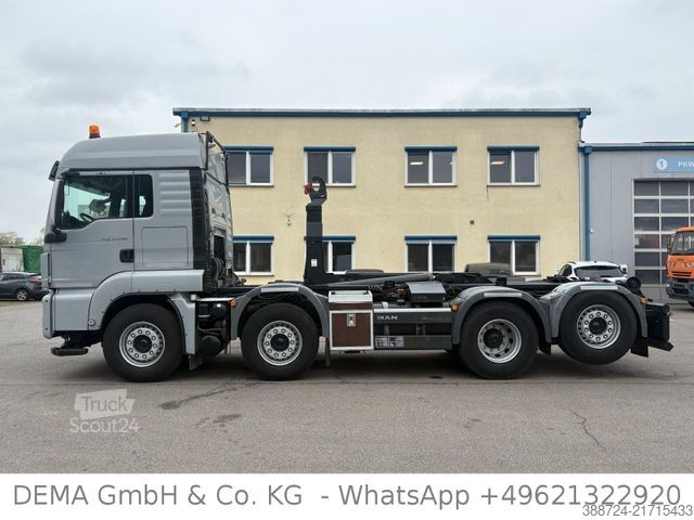 Āķa konteineru automašīna MAN TGS 32.480*Lenk+Lift*Palfinger*Klima*8x2*Liege*