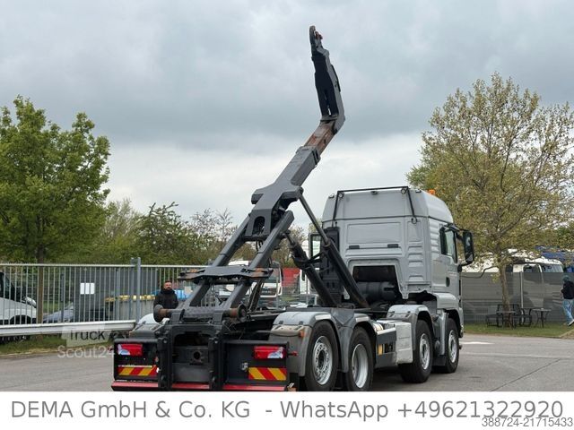 Āķa konteineru automašīna MAN TGS 32.480*Lenk+Lift*Palfinger*Klima*8x2*Liege*