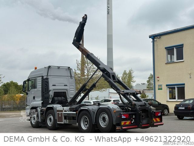 Āķa konteineru automašīna MAN TGS 32.480*Lenk+Lift*Palfinger*Klima*8x2*Liege*