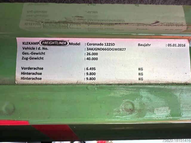 Standard-SZM Freightliner CORONADA 6X4 EURO 6 TREKKER/TRACTOR/SATTELZUGMA...