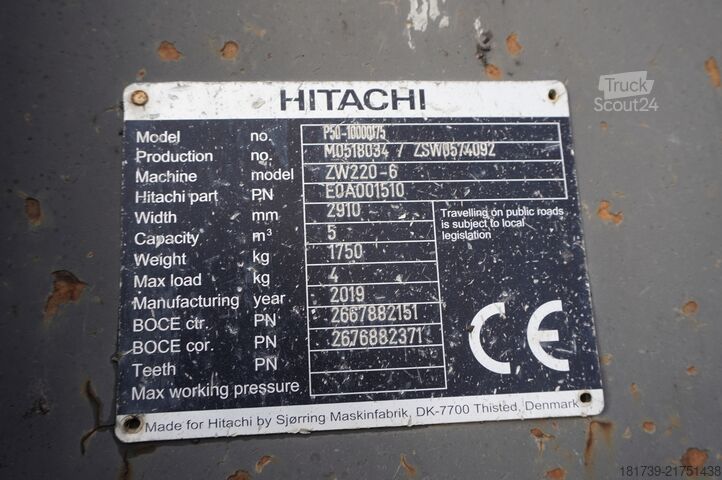 Шарнірно-зчленований навантажувач Hitachi ZW220 articulated loader / 2 buckets