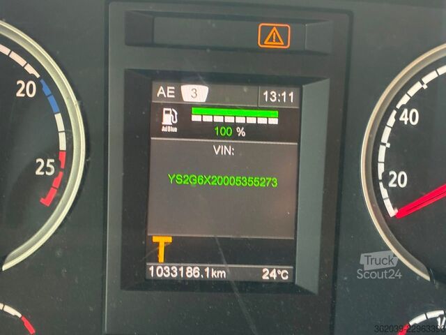 Vakumska cisterna SCANIA G-410 6X2 SILOWAGEN VOLLUFT LIFT GELENKTE HINTER