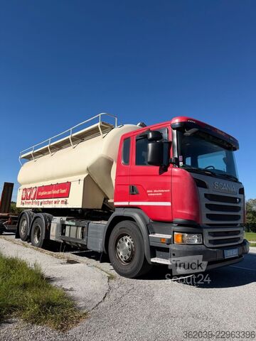 Vakumska cisterna SCANIA G-410 6X2 SILOWAGEN VOLLUFT LIFT GELENKTE HINTER