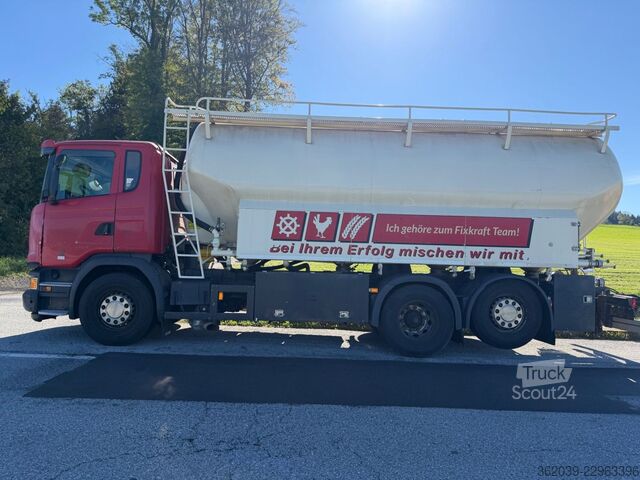 Vakumska cisterna SCANIA G-410 6X2 SILOWAGEN VOLLUFT LIFT GELENKTE HINTER