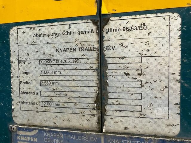Schubboden Knapen Trailers K100 92m3 Cargo Floor 10MM BPW