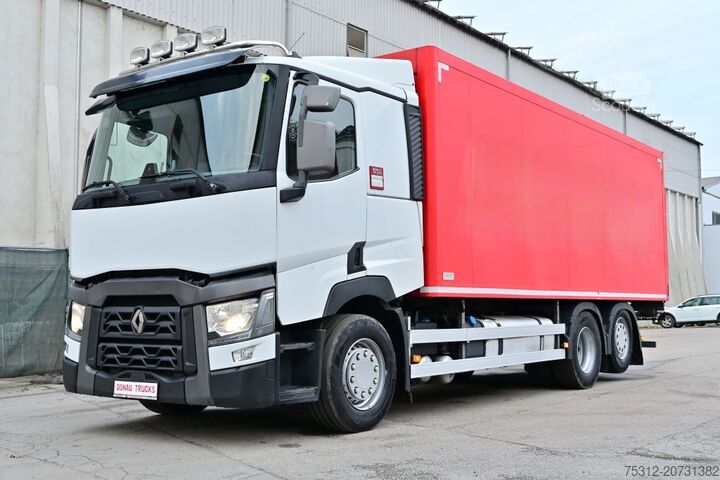 LKW mit Kofferaufbau Renault T440 6x2 E6 Retarder AHK LBW Isokoffer Lift Lenk