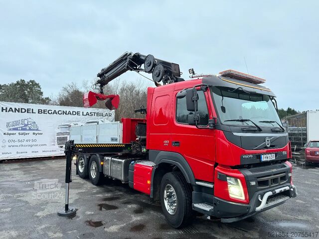 Tipper with crane Volvo FMX 410 6x2*4, Tipper & Crane, 2015