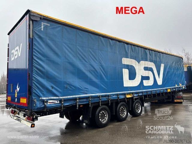 Atvērta puspiekabe ar tentu Schmitz Cargobull Semitrailer Curtainsider Mega