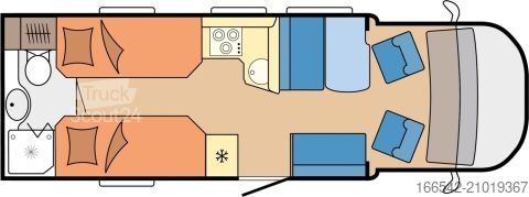 Camping-car semi-intégré Hobby Optima De Luxe T70 E Temp/GFK-Boden-Dach/Markise