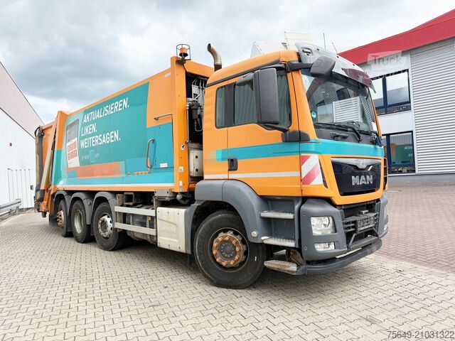 Camion à ordures MAN TGS 35.360 8x2-6 BL TGS 35.360 8x2-6 BL, 2x Lenkachse, Zöller Medium XL, Zöller-Schüttung