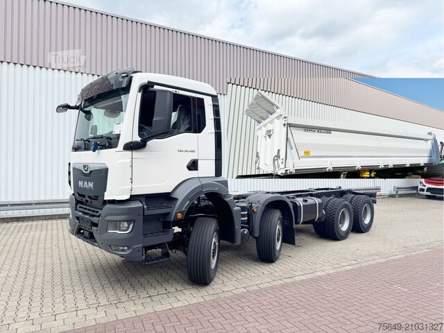 Camion-benne tricar MAN TGS 35.480 8x8 BB CH TGS 35.480 8x8 BB CH, Hohe Bauart, Nebenantrieb