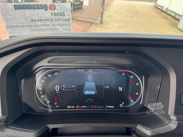 Lastbilchassi MAN TGS 26.520 6x6 BB TGS 26.520 6x6 BB, PriTarder, Navi, Optiview, Einzelbereifung