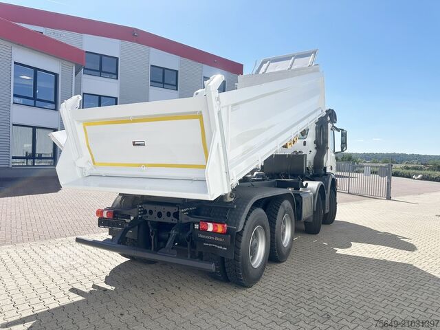 Camion-benne tricar Mercedes-Benz Arocs 4142 K 8x4/4 Arocs 4142/45 K 8x4/4, Meiller Bordmatik links