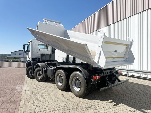 Camion-benne tricar Mercedes-Benz Arocs 4142 K 8x4/4 Arocs 4142/45 K 8x4/4, Meiller Bordmatik links