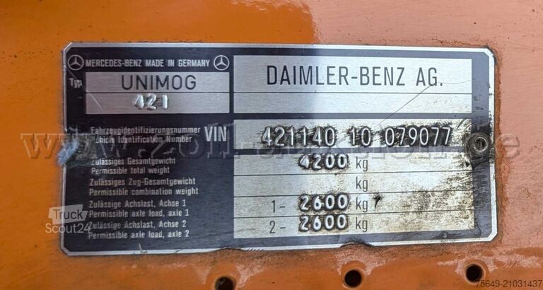 Unimog Unimog U52 411 4x4 Schneefräse U52 411 4x4, Schmidt Schneefräse mit Separatmotor