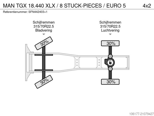 Standard-SZM MAN TGX 18.440 XLX /  8 STUCK-PIECES / EURO 5