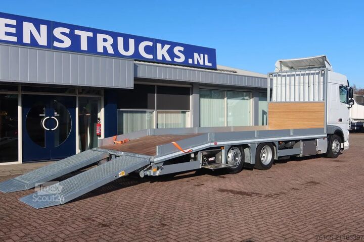 Furgón portacoches DAF XF 450 6x2 Oprijwagen vloerhoogte 100 cm + 2x  ...