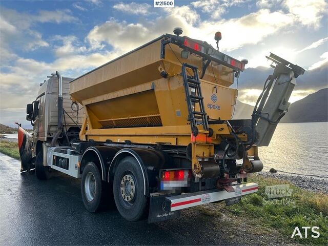 Mercedes-Benz Actros 2848 4x4+2 snow rigged hook truck. WATCH VI