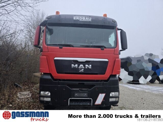 Autocarro ribaltabile MAN TGS 26.480 6x4 BB, Kran Hiab 244 E-5 Hiduo, Funk,