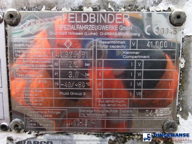 Siló Feldbinder Powder tank alu 41 m3 (tipping)