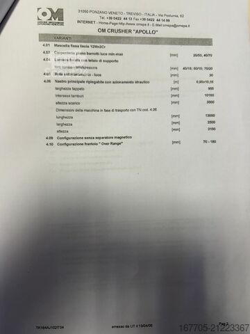 Crushing equipment Om apollo