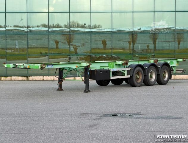 Auflieger-Wechselfahrgestell  Flandria 3 AXLE DRUM BRAKES LIFT AXLE SUPER STRO