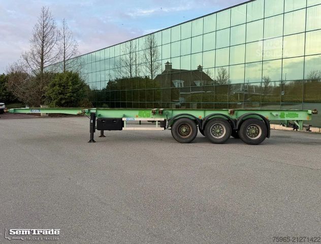 Auflieger-Wechselfahrgestell  Flandria 3 AXLE DRUM BRAKES LIFT AXLE SUPER STRO