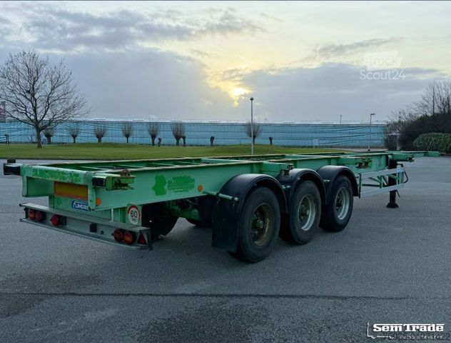 Auflieger-Wechselfahrgestell  Flandria 3 AXLE DRUM BRAKES LIFT AXLE SUPER STRO