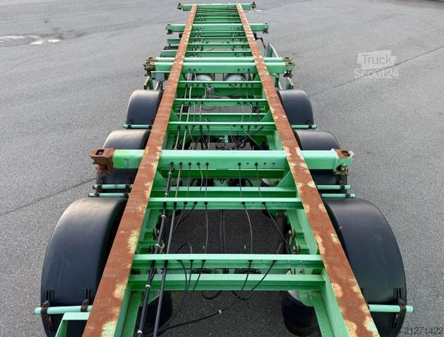 Auflieger-Wechselfahrgestell  Flandria 3 AXLE DRUM BRAKES LIFT AXLE SUPER STRO