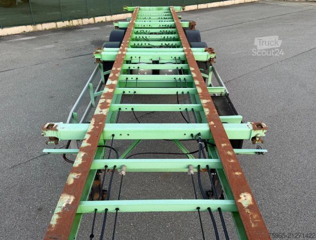 Auflieger-Wechselfahrgestell  Flandria 3 AXLE DRUM BRAKES LIFT AXLE SUPER STRO