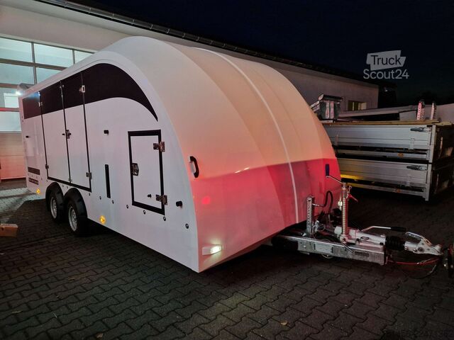 Biltransportör Brian James Trailers Race Transporter 5 weiß ab Lager verfügbar