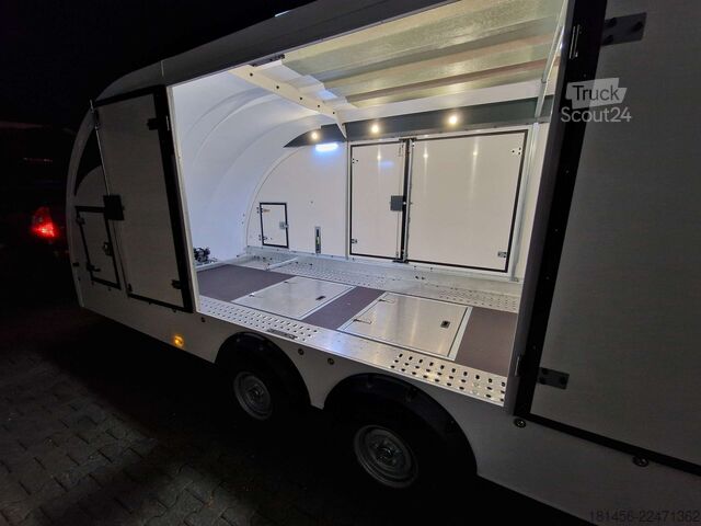 Biltransportör Brian James Trailers Race Transporter 5 weiß ab Lager verfügbar