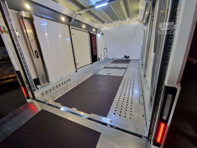 Biltransportör Brian James Trailers Race Transporter 5 weiß ab Lager verfügbar