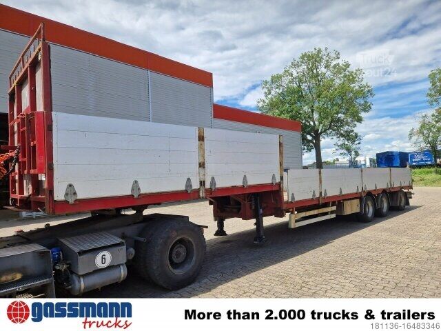 Auflieger mit Pritsche & Plane  MED TRIDEX JTS, Lenkachse